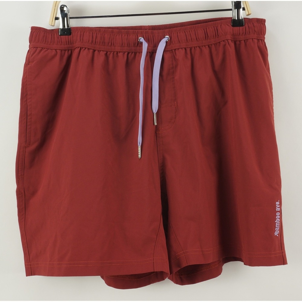 Bamboo Ave Mens 2XL Red Boundless Lined 6" Performance Gym‎ Training Shorts